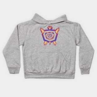 Aboriginal Mosaic Turtle (Red Edge) Kids Hoodie